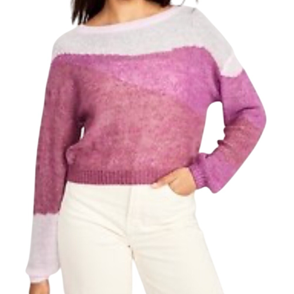 Old Navy Color Block Knit Sweater Pullover Lightweight Casual Comfy size‎ Large